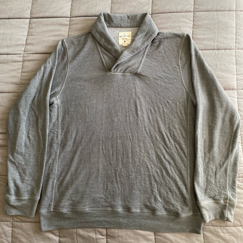 Size L Splendid Mills Turtleneck/V-Neck Hybrid
